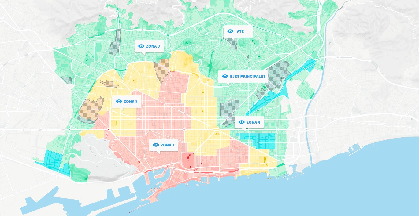 zonas alquiñler turistico en barcelona